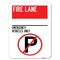 Signmission Fire Lane Emergency Vehicles W/ No Parking Heavy-Gauge Alum Parking Sign, 18" x 24", A-1824-24015 A-1824-24015 - alternate 1